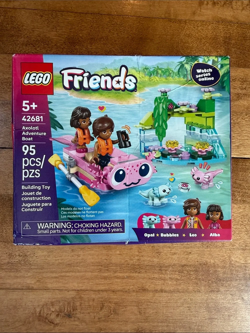 Lego Friends Pink Axolotl Adventure Boat Playset with Blue and Green Accents